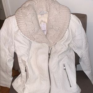 Faux leather moto jacket